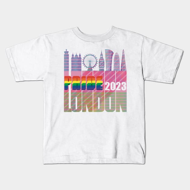 Pride London 2023 Kids T-Shirt by KateVanFloof